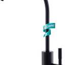 Kicimpro Stainless Steel Matte Black Finish RO Faucet Kitchen Water Filter Faucet for 0.59-1.37 Inches Sink Holes, 10.3 Inches Height Bar Sink Faucet