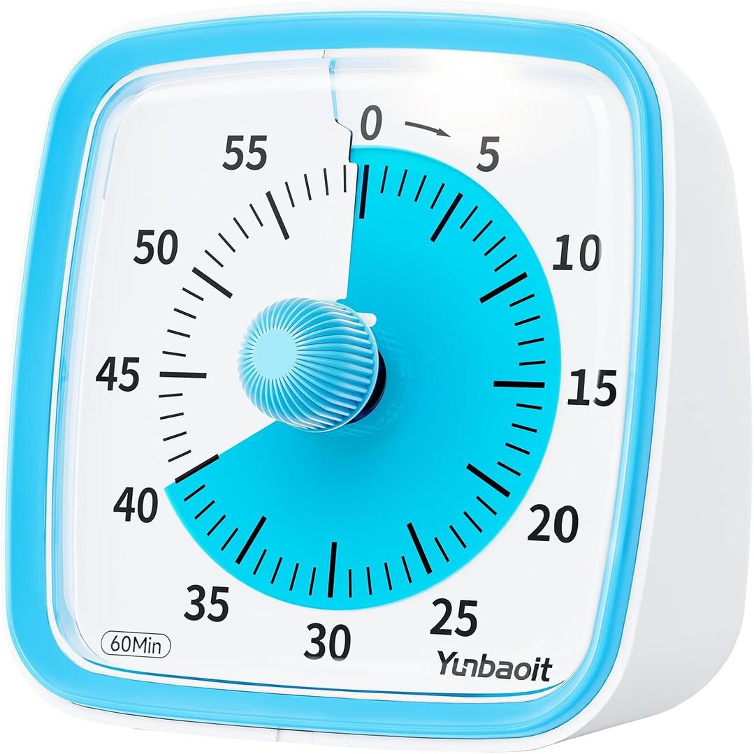 Yunbaoit Visual Timer with Night Light, 60-Minute Countdown Timer for ...