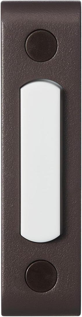 Heath Zenith Wired Push Doorbell Button, Oil-Rubbed, Bronze, Metal, Lighted, Surface Mount, Home Improvement, Outdoor