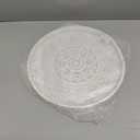 Hanobe Decorative Coffee Table Tray: Round Wood Trays for Boho Home Decor White Farmhouse Rustic Centerpiece for Living Dining Room Ottoman Kitchen Counter 12 Inch (11.8")