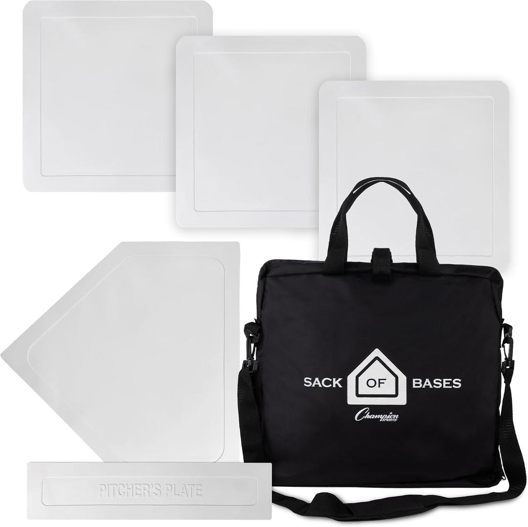 Champion Sports Throw Down Base Sets Durable Baseball & Softball Practice Bases for Indoor & Outdoor Training