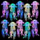 Jellyfish Decor - 10 Pcs Light Up Jellyfish Lanterns, Hanging Jelly Fish Decorations for Mermaid Birthday Decorations & Under The Sea Party Decorations, Ocean Themed Supplies Gifts