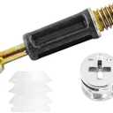 24PCS 35mm Black Furniture Cam Lock Screws Wardrobe Eccentric Wheel Removal Fastener Connector for Panel Furniture Dressers Drawer Panel Connection