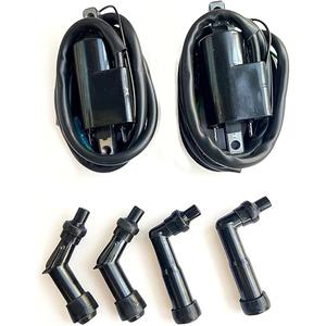 Ignition Coils+NGK Spark Plug Caps Fits For Honda CB350F CB400F CB500CB550