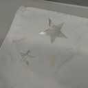  Pair of Recirculating Voile Curtains Silver Stars White Curtain for Indoor with Eyelets 2 Panels 42× 72 Inch