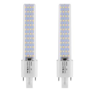 PINSUNLUX GX23 Base LED Bulbs 13W CFL Equivalent,2-Pin PL Horizontal LED Light,3 Color Selectable Warm White/Nature White/Cool White/ 360° Beam,100–277V Plug-and-Play,CFL Replacement,2 Pack. (GX23)