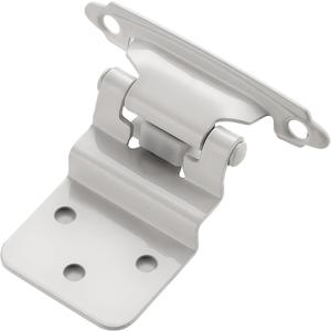 Ravinte 10 Packs (5 Pairs) 3/8" Inset White Cabinet Hinge,Self Closing Hinges for Kitchen/Bathroom/Furniture Cabinets & Doors,Decorative Cabinet Hardware Kitchen Cabinet Hinge with Door Bumper