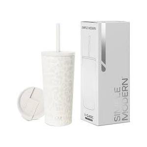 Simple Modern Insulated Tumbler with Lid and Straw | Iced Coffee Cup Reusable Stainless Steel Water Bottle Travel Mug | Gifts for Women Men Her Him | Classic Collection | 24oz | Cream Leopard Simple Modern Insulated Tumbler with Lid and Straw | Iced Coffee Cup Reusable Stainless Steel Water Bottle Travel Mug | Gifts for Women Men Her Him | Classic Collection | 24oz | Cream Leopard