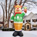 10 FT Christmas Inflatable Outdoor Decoration, Standing Reindeer Christmas Decor with Built-in LED Lights, Blow Up Christmas Decorations Outdoor Christmas Blow Ups for Lawn Garden Decor