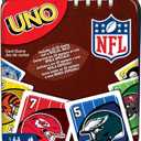 Mattel Games UNO NFL Card Game in Storage Tin Box for Kids, Adults, Parties & Travel with NFL Team Logos & Special Rule
