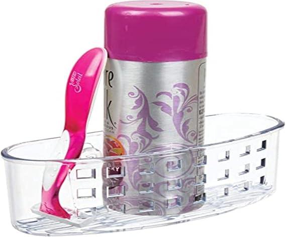 iDesign BPA-Free Plastic Bathroom Suction Organizer Basket - 6.5" x 2.75" x 2.5", Clear iDesign BPA-Free Plastic Bathroom Suction Organizer Basket - 6.5" x 2.75" x 2.5", Clear