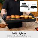Utheer Stove Top Griddle for Gas & Electric Stove Flat Top Nonstick Reversible Grill & Griddle Pan for Stovetop Cooking, Lightweight Cast Aluminum, PFAS-Free Ceramic Nonstick, 16.3 13