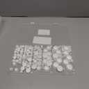 BOPOREAE 250 PCS 8 Sizes Nylon Plastic Hole Plugs White 1/4, 5/16, 3/8, 1/2, 5/8, 3/4, 7/8, 1 Inch Round Hole, Flush Type Panel Knockout Locking Plugs, Furniture Cabinet Pipe Insert End Covers Caps