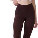 DUCMODA Women's 70D Semi-Opaque Tights High Waist Solid Soft Stretch Pantyhose (Brown)