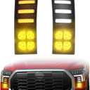 Higher Power Led Fog Lights DRL For 2022-2025 2026 Toyota Tundra Accessories Daytime Running Lights flood Beam with Sequential Turn Signal DRL (Amber Fog)