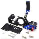 CNRAQR PC Racing Game USB Handbrake for 16Bit SIM for Racing Games, Compatible with G27 G29 G923 T500 T300 Simulate Linear Handbrake BlueWith Fixing Clip and Plate