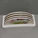 Bico Christmas Gnomes Salad Plates Set of 4, 8.75 Inch Ceramic Dessert Plates for Salad, Appetizer, Side Dishes, Microwave and Dishwasher Safe, Gift for Housewarming and Christmas