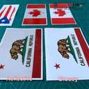 6 x Mexican Eagle Coat of arms Mexico Vinyl Decal Sticker - 2 Pack Reflective, 3 Inches - for Car Boat Laptop Phone