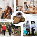 Mishansha Women's House Shoes Memory Foam Suede Moccasin Slippers Winter Warm Fleece Lined Home Shoes with Anti-Skid Rubber Sole (Light Brown)