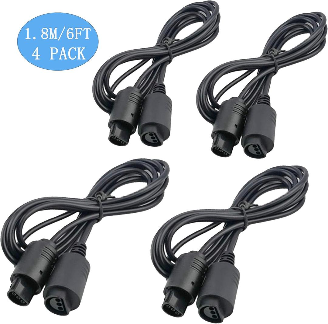 N64 Extension Cables for Nintendo N64 64 Controller (4 Packs)