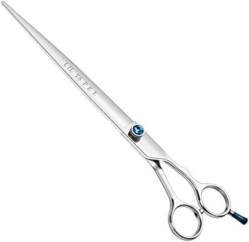LILYS PET HIGH-END SERIES 10" Japanese 440C Stainless steel Professional Pet Grooming Cutting Scissors With Beautiful Blue Screw (10")