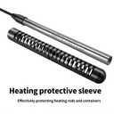 GRILLME 240V 3000W Titanium Immersion Bathtub and Swimming Pool Water Heater,Fully Submersible Portable Electric Heater,30 Galons Bathtub Heater,Seawater Aquaculture,NEMA 6-15P Plug,100% Waterproof