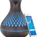 Smart WIFI Essential Oil Diffuser, 500ml Aromatherapy Diffuser Humidifier for Large Room, Works with Phone App & Alexa Google Home Voice Control, 7 LED, Create Schedules and 4 Timer, Auto Shut-Off,Dar