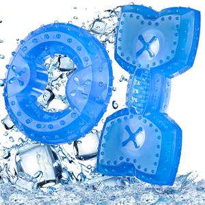 Hungdao 2pcs Puppy Teething Rings Freezable Dog Teething Toy Pet Cooling Chew Toy for Puppies Small Dogs & Medium Dog Suitable Fetch Food Relieve Dental Discomfort