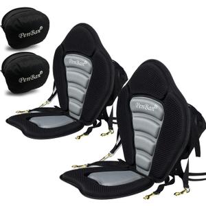 Universal Deluxe Kayak Seat Cushion with Storage Bag for Kayak,Padded Boat,SUP,Canoe,Fishing Boat,Seats with 4 Adjustable Straps