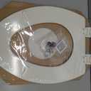 Bemis 1500EC Durable Wood Toilet Seat with Easy Clean Hinges, Made in USA, Elongated, Biscuit