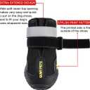 QUMY Dog Shoes for Large Dogs, Medium Dog Boots & Paw Protectors for Winter Snowy Day, Summer Hot Pavement, Water-Resistant in Rainy Weather, Outdoor Walking, Indoor Hardfloors Skid-Resistant Sole