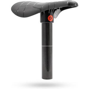 Box One Co-Molded Bike Saddle Carbon Fiber Seat Post or Box Two Co-Molded Bike Saddle Alloy 6061-T6 Aluminum Seat Post 27.2mm and 22.2mm Bicycle Seat for BMX Racing | Black