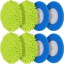 Magic Sponge Eraser Pads and Microfiber Chenilles Pads for Shark Steamer S7001 s7020 s7000amz s7000 s7001tgt s7201 s8201 S7005 s8001 Series Rotating Steam Scrubber,Scrub Sanitize at The Same (4 Green + 4 Blue)