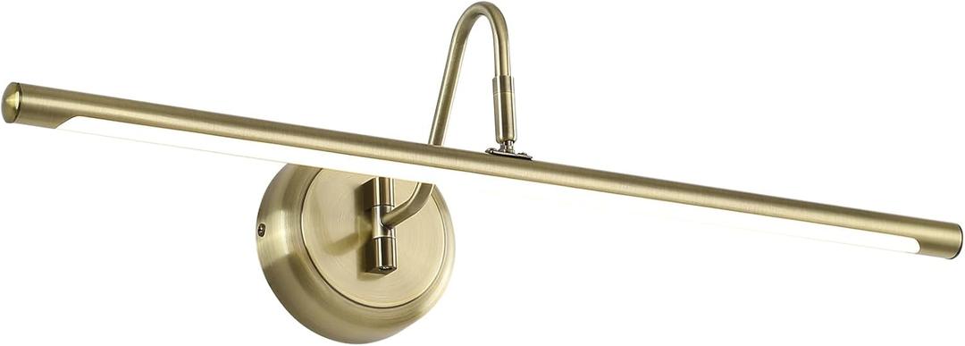 JOOSENLUX Modern LED Picture Lights Mini Accent Spotlights Brief Metal Artwork Display Lamp 24.4 Inch 14W (70W Eqv.), Natural White 3000K, Hardwired Swing Arm, Antique Bronze