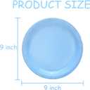 96 Pcs Blue Party Paper Plates, 9 Inch Cute Light Blue Disposable Dessert Baby Bridal Shower Dinner Birthday Cake Paper Plates for Party Bridal Baby Girl Shower Wedding Supplies