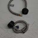 15 Inch RV Propane Hose with 1/4 Male Inverted, Stainless Steel Braided Camper Propane Pigtail for 2-Stage Regulator, 2 Pack