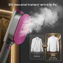 Travel Steamer for Clothes,1200W Portable Steamer ＆ Iron 2 In 1,Large Ceramic Heat Panel with 90°Rotatable Head,100ml Water Tank,110-120V Mini Ironing Machine for Home, Travel and Business.