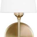 Generation Lighting 4187201-848 1-Light Baker Bath Fixture Wall Lamp Satin Brass 4187201-848 | Bathroom Light Fixture for Home Decor | Wall Sconce Vanity Light Fixture and Bathroom Accessory
