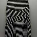 Verdusa Women's Casual Dresses 2025 Sleeveless Striped Mini Dress High Waisted A Line Dresses Black X-Large