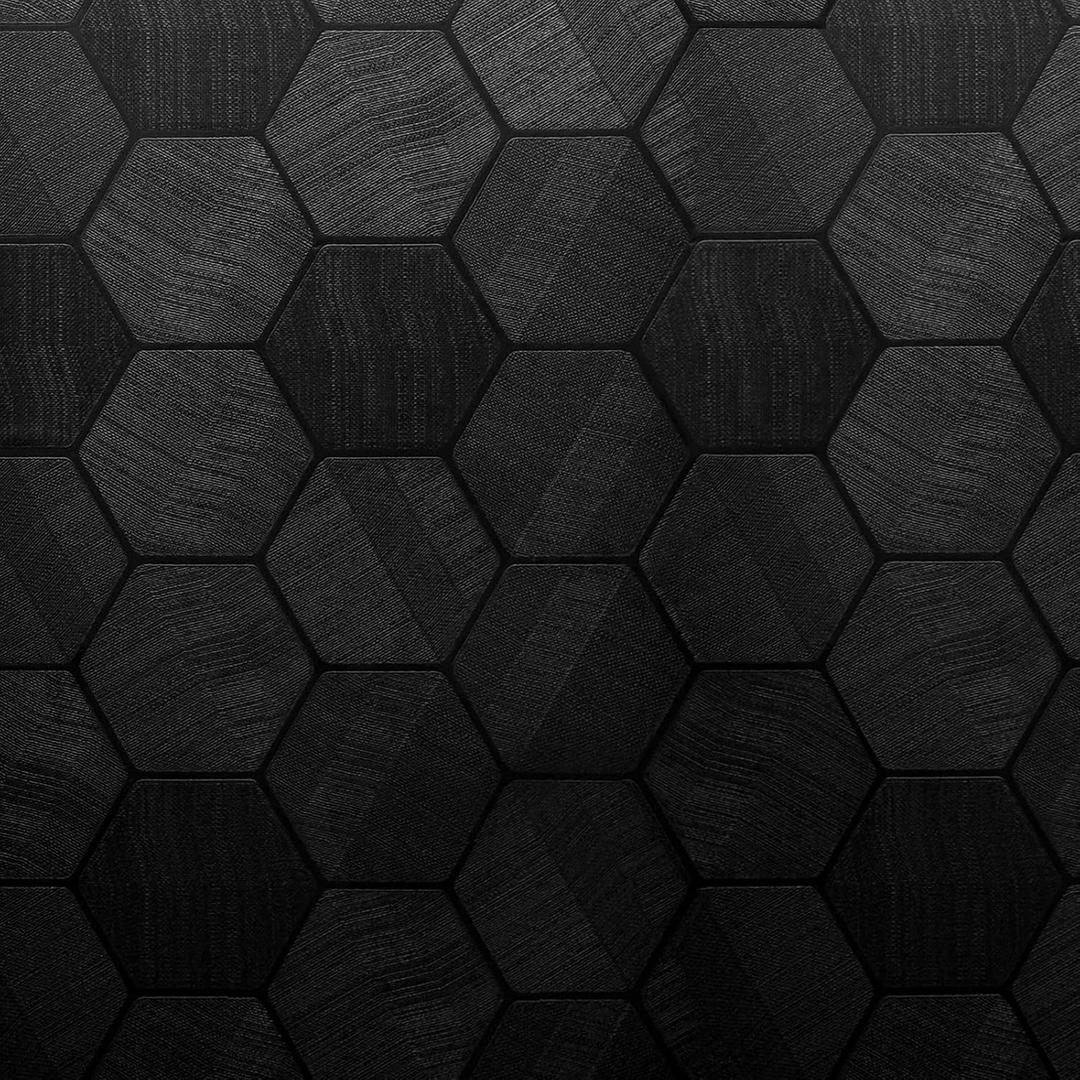 Self Adhesive Black Peel and Stick Wallpaper 3D Hexagon Geometric Embossed Contact Paper Removable Easy Peel Off Wallpaper Textured Wall Paper for Cabinet Bedroom, 15.7" X 784"