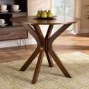Baxton Studio Kenji Modern and Contemporary Walnut Brown Finished 35-Inch-Wide Round Wood Dining Table