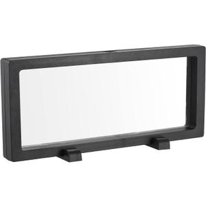 MECCANIXITY Floating Frame Display Holder Stand 3D Jewelry Display Box with Base 11.81 x 4.33 x 0.79 inch Black Pack of 1