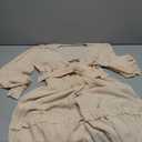 XUNRYAN Women Summer Twist Front Sexy Cutout Casual Dress 2022 V Neck Long Sleeve Dress Ruffle Swing Blouse Mini Dresses Size M Beige