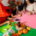 Ganeen 6 Pcs Witch Party Pink Green Tablecloths Disposable 84 Inch Plastic Round Table Cover Witch Princess Party Waterproof Table Cloths for Halloween Bachelorette Baby Shower Birthday Decorations