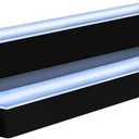 RGB LED Lighted Liquor Bottle Display Shelf, LED Bar Shelves for Liquor, Acrylic Lighted Liquor Bottle Shelf for Home Commercial Bar, Remote Illuminated Bottle Shelf Remote Control (40 inch, 2-Step)