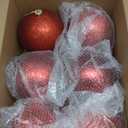 Wettarn 6 Pieces Large 6" Christmas Balls Christmas Tree Decoration Ornaments Shatterproof Balls for Birthday Easter Valentine Wedding Decorations 4th of July Memorial Day (Red Mix)