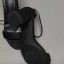 COASIS Women's Chunky Block Heels Open Toe Ankle Strap 3.5 Inch Heeled Sandals, Black Glitter US 8.5