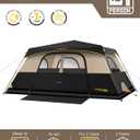 FanttikOutdoor Zeta C10 Pro 10 Person Tent for Camping Setup in 60s (Khaki)