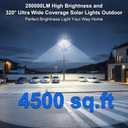 loyoele 9000W Solar Street Lights Outdoor 120000LM, Commercial Parking Lot Light 7000K, Solar Flood Outdoor Lights IP67 Waterproof with Motion Sensor for Road, Garden, 9600