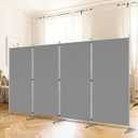 RANTILA 4 Panel Room Divider, 6 Ft Tall Folding Privacy Screen Room Dividers, Freestanding Room Partition Wall Dividers, 136''W x 20''D x 71''H, Grey
